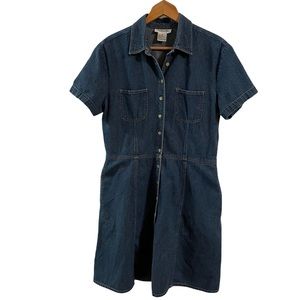 Talbots Denim Button Down Dress